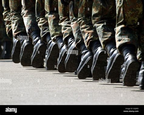 Dpa A Platoon Of Soldiers Of The German Army March In Lock Step At