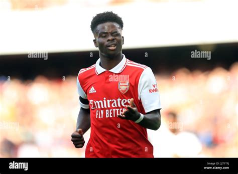 Arsenals Bukayo Saka During The Premier League Match At The Emirates