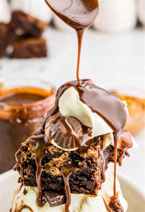 Amazing Homemade Chocolate Peanut Butter Brownie Sundae Recipe Hey Review Food