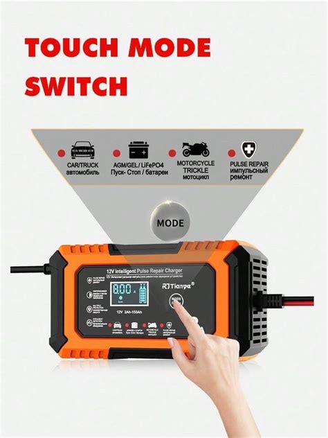 Carregador De Bateria De Carro Inteligente RJTianye 12V8A Mantenedor