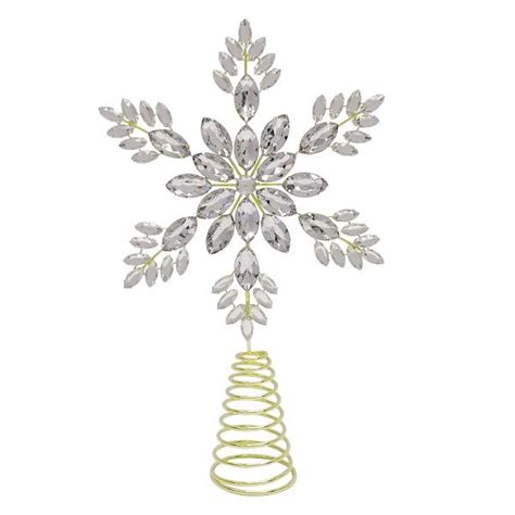 Providence Gold Gem Metal Tree Topper 13in Christmas Indoor