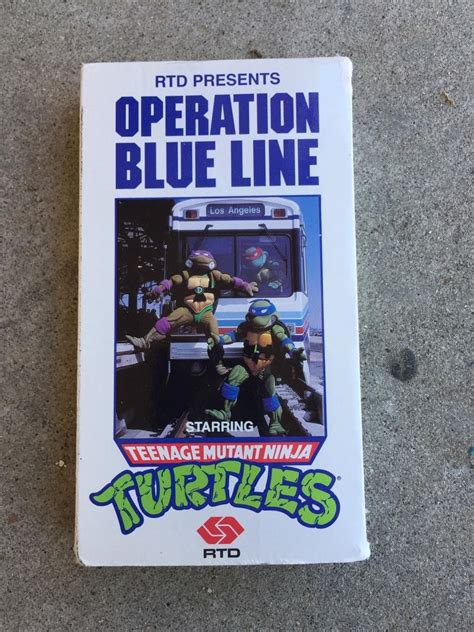 Rtd Rare Teenage Mutant Ninja Turtles Operation Blue Line Promo Vhs