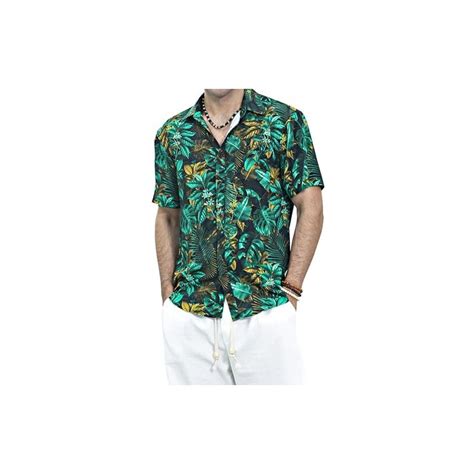 HISDERN Camice Hawaiane Uomo Funky Estiva Manica Corta Camicie Hawaiana