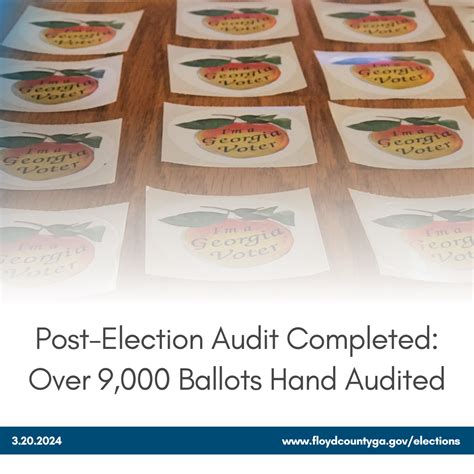 Post Election Audit Completed For 3122024 Election Floyd County Georgia