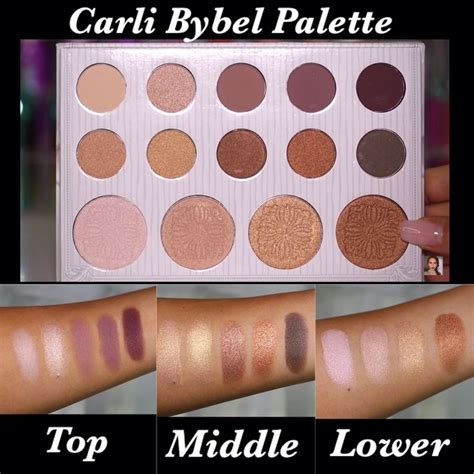 Carli Bybel Palette Swatches Bh Cosmetics Eyeshadow Highlighter