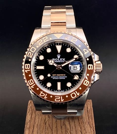 Rolex Gmt Master Ii Chnr K Rose Gold Ss