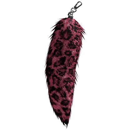 Hot Pink Raccoon Fur Side Keychain Roblox