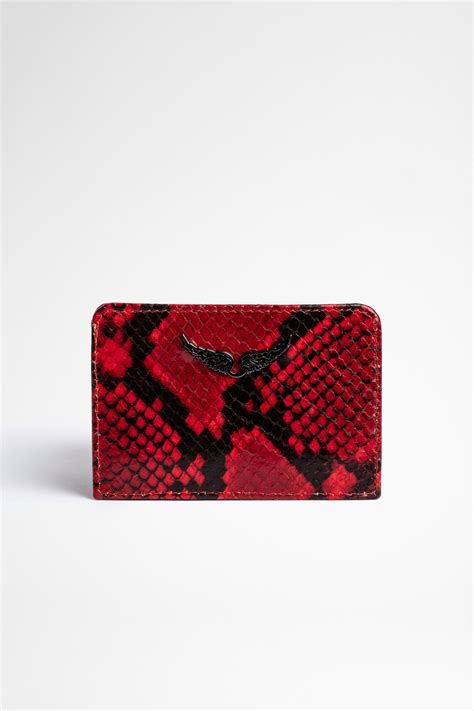 Tarjetero ZV Pass Card Holder Rojo Mujer Zadig Voltaire