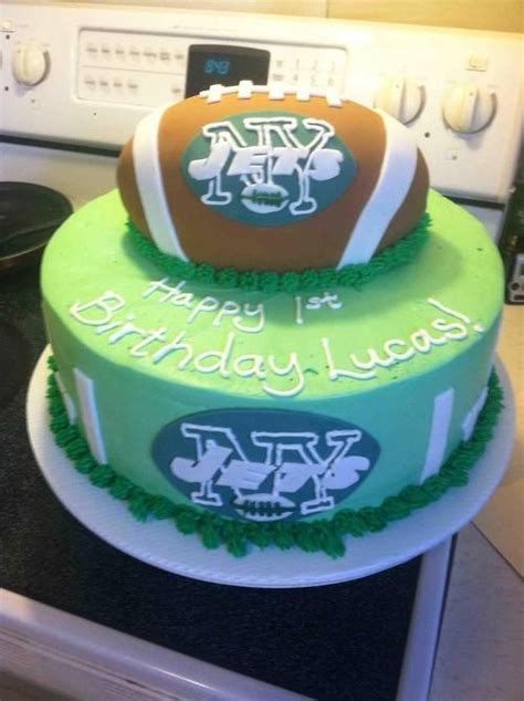 Ny Jets Cake Made For A Super Bowl Sunday Birthday Party Sport Cakes