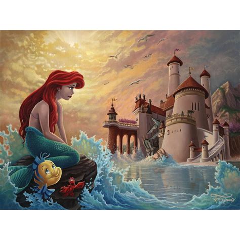 Ariel's Daydream 24Hx32W Disney THE LITTLE MERMAID Fine Wall Art by ...