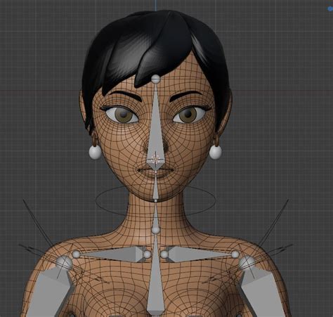 3d Model Rigged Female Character Vr Ar Low Poly Cgtrader