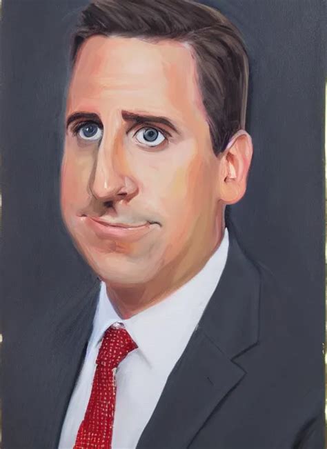 Portrait Painting Of Michael Scott Stable Diffusion Openart