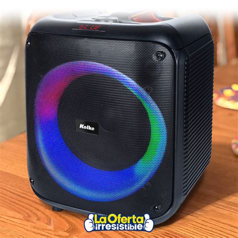 Parlante A Bater A Kolke Party Cube Portable W Rms Woofer De