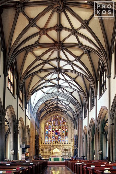 Trinity Church Interior I - Framed Photograph by Andrew Prokos