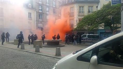 Cocktail Molotov Sur La Police A Rennes Youtube