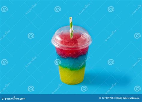 Colorful Slushie of Differents Flavors Stock Image - Image of plastic, colorful: 177349735