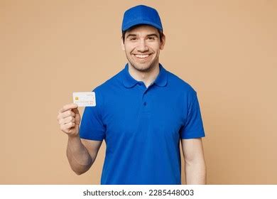 Professional Delivery Guy Employee Man Wear Stock Photo