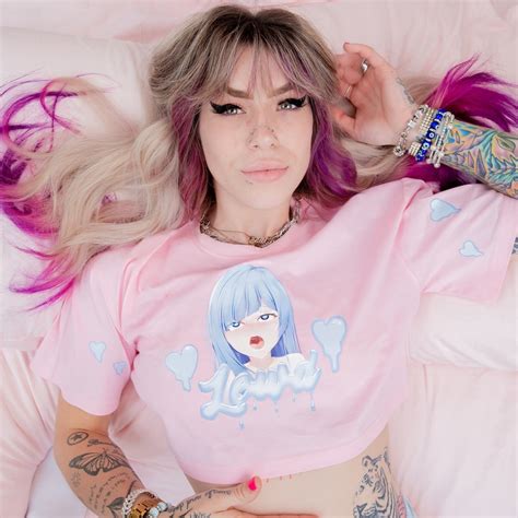 Uwu Girl Pink Crop Top Ahegao Face Sexy Cosplay Gamer Girl Etsy France