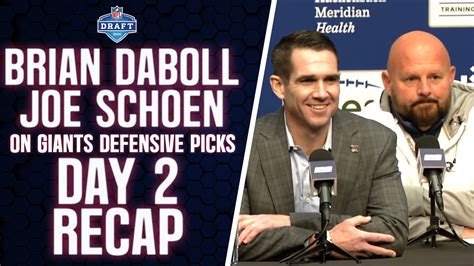 Giants Brian Daboll Joe Schoen On Selecting S Tyler Nubin And Cb