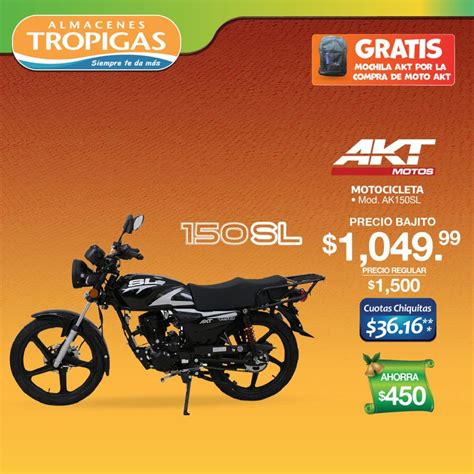 Oferta De Motos Akt En Almacenes Tropigas El Salvador 15 Diciembre