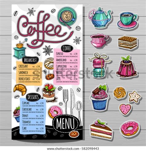 Coffee Restaurant Brochure Vector Coffee Shop Stock Vector Royalty