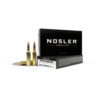 Nosler Match Grade Ammunition 6mm Creedmoor 115 Grain RDF Boat Tail