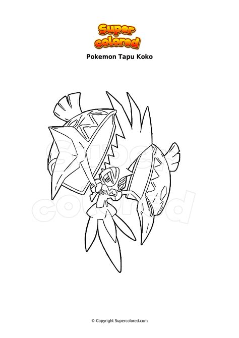 Disegno Da Colorare Pokemon Tapu Koko Supercolored