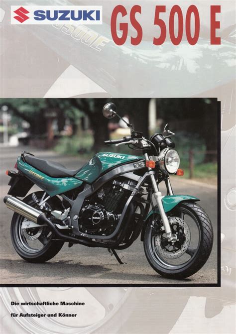 Prospekt SUZUKI GS 500 E Prospekt Flyer 1 Blatt 2 Seiten