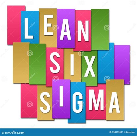 Lean Six Sigma Colorful Stripes Group Stock Illustration - Illustration ...