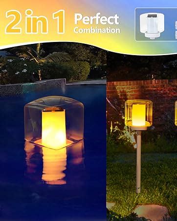 Askyli Solar Floating Pool Lights Ip Waterproof Solar Flame Pool