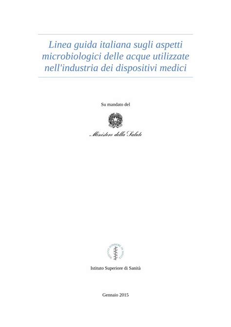 Pdf Linea Guida Italiana Sugli Aspetti Microbiologici Delle Dokumen