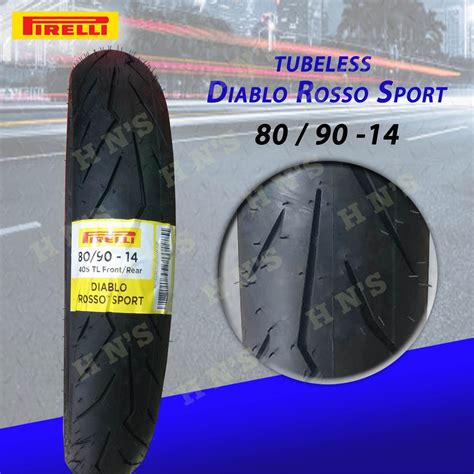 Pirelli Diablo Rosso Sport Rim14 Tubeless Tires 7090 14 8090 14