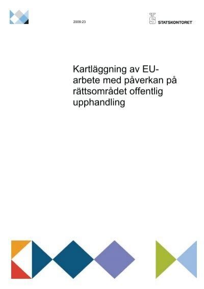 Kartl Ggning Av Eu Arbete Med P Verkan P Statskontoret