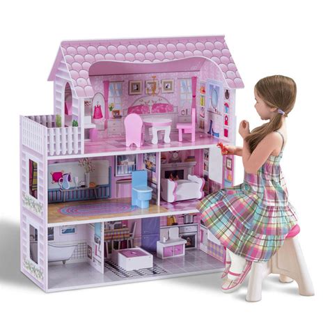 Barbie Dream House Size Dollhouse Furniture Girls Playhouse