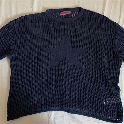 Edikted See Through Star Sweater Worn Once Depop