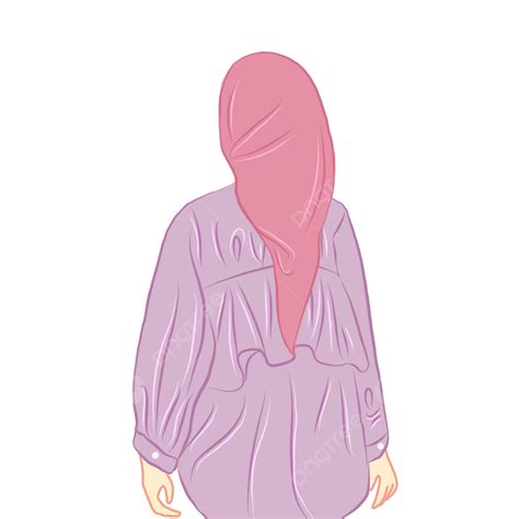 A Hijab Girl Fashion Illustration Hijab Girl Hijab Girl Fashion Faceless Fashion Png