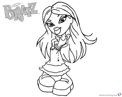 Bratz Coloring Pages Sasha Babyz Doll Free Printable Coloring Pages