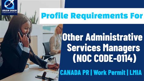 Administrative Services Manager Profile Description For Canada Work