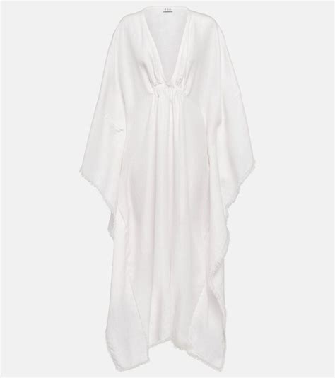 Loro Piana Linen Kaftan White Editorialist