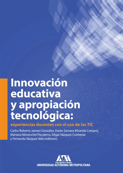 PDF Innovación educativa y apropiación tecnológica experiencias