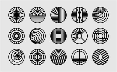 Premium Vector Set Of Abstract Line Circle Logo Design