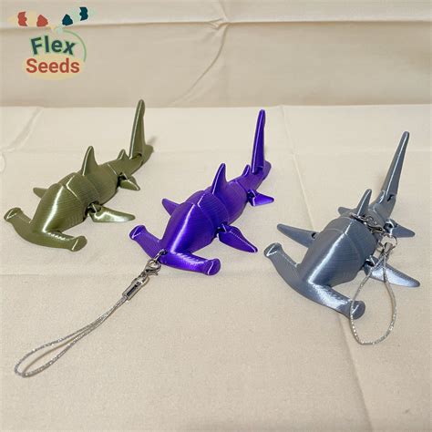 Flexi Hammerhead Shark New Type And Mini Set Stl File For Dprinting