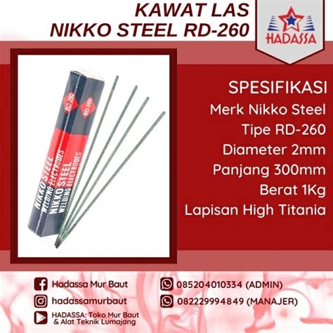 Kawat Las Nikko Steel RD 260 HADASSA