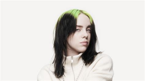 Billie Eilish Wallpaper 4K White Background American Singer