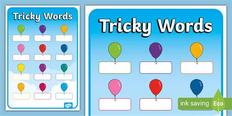 Tricky Words Display Poster Profesor Hizo Twinkl