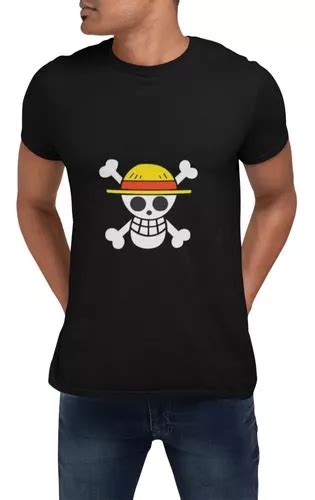 Polera One Piece Calavera Luffy Anime Algodon Estampada Cuotas Sin