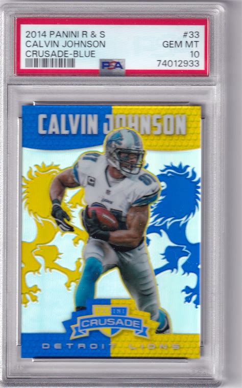 2014 Panini Rookies Stars Crusade Blue 33 Calvin Johnson Calvin