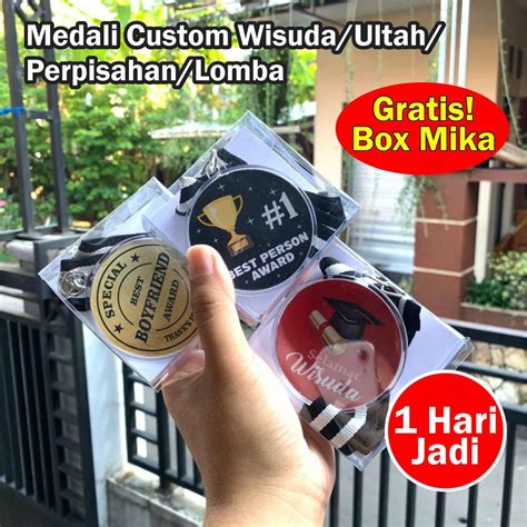 Jual Souvenir Medali Custom Mendali Akrilik Kado Wisuda Costum