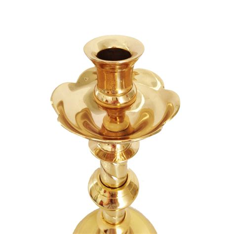 Altar Candlestick Holder Twist Stem Tall Size Sacristan Brass