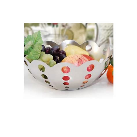 Silver Decorative Fruit Basket, Size: 24 Cm at best price in Moradabad ...